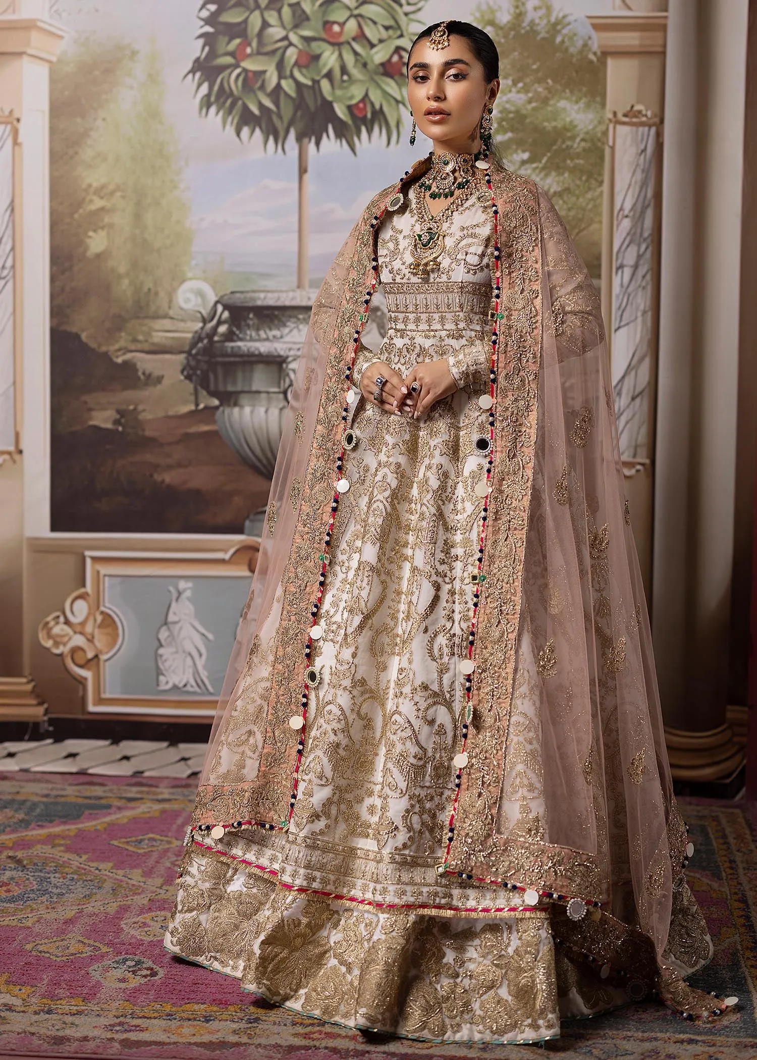 Pakistani Wedding Dress in Pishwas and Lehenga Style