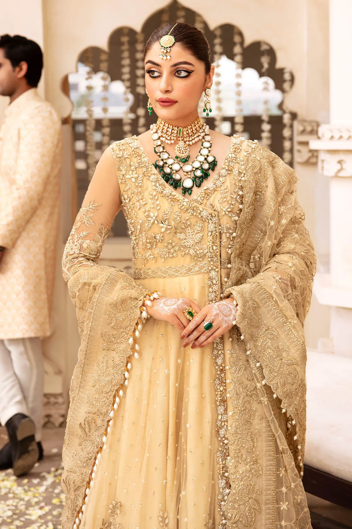 Pakistani Wedding Dress in Traditional Pishwas Style