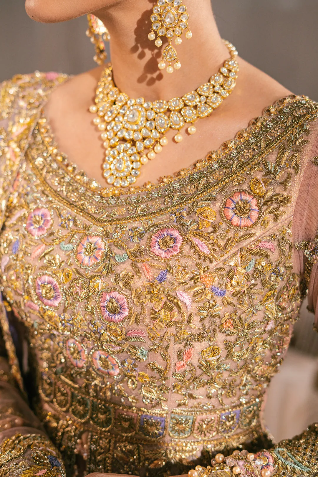 Peach Pink Bridal Lehenga Pakistani Wedding Dresses