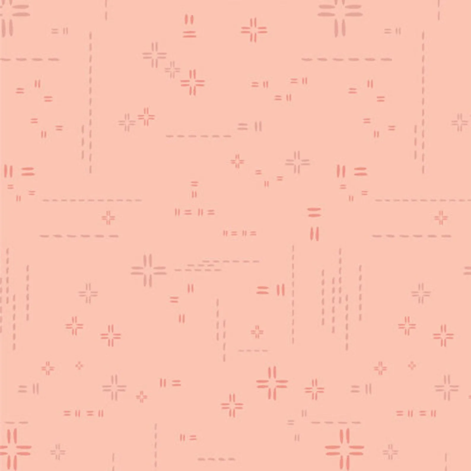 Peach Whisper - Decostitch Elements - Quilting Cotton- 1/2 Meter