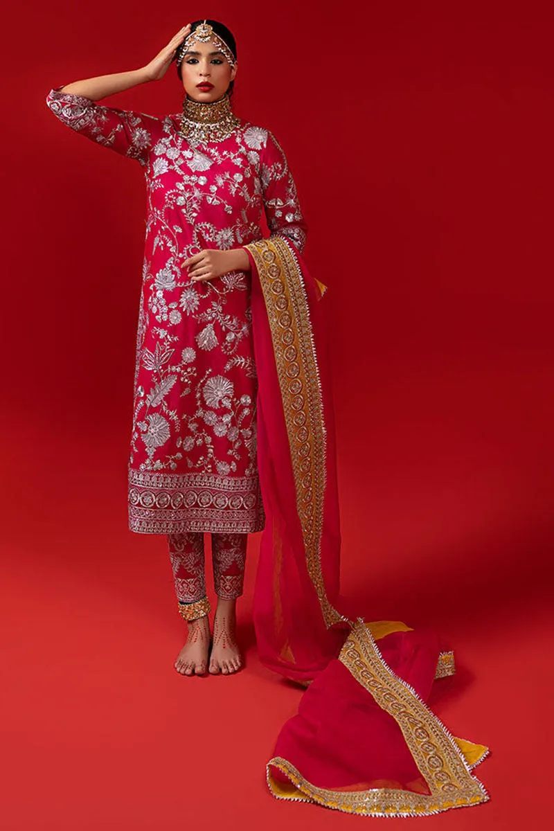 Pink Golden Salwar Kameez Pakistani Wedding Dresses