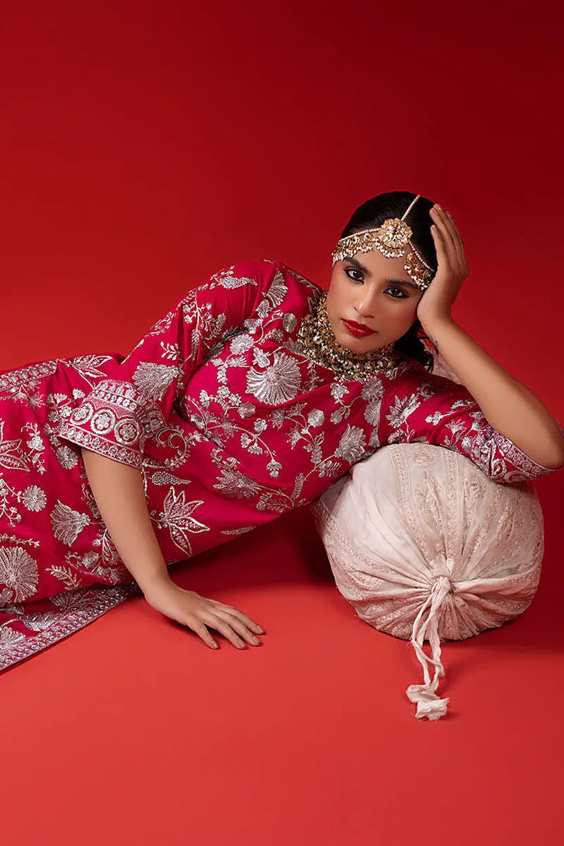 Pink Golden Salwar Kameez Pakistani Wedding Dresses