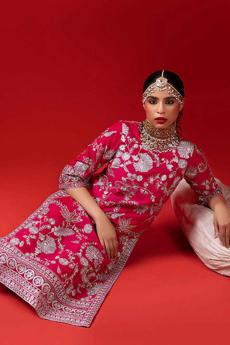 Pink Golden Salwar Kameez Pakistani Wedding Dresses