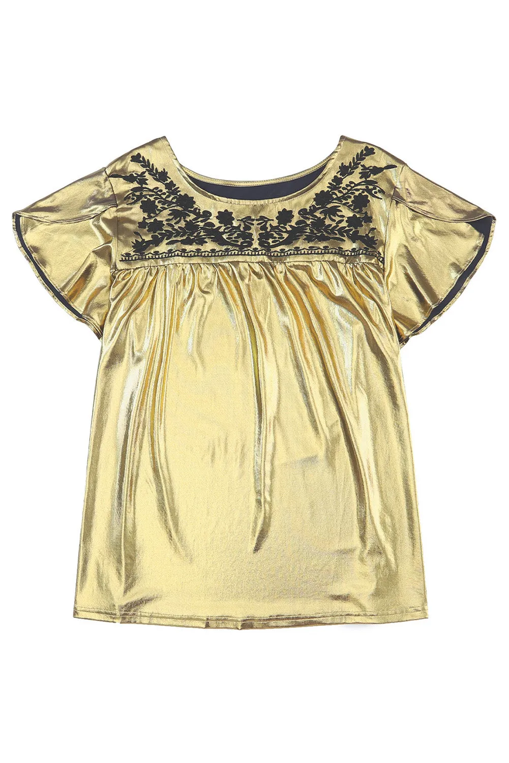 Plus Size Floral Embroidered Top