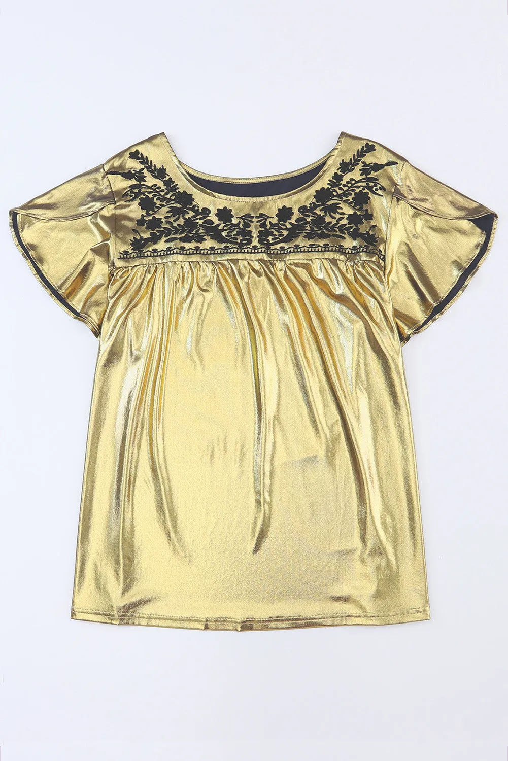Plus Size Floral Embroidered Top
