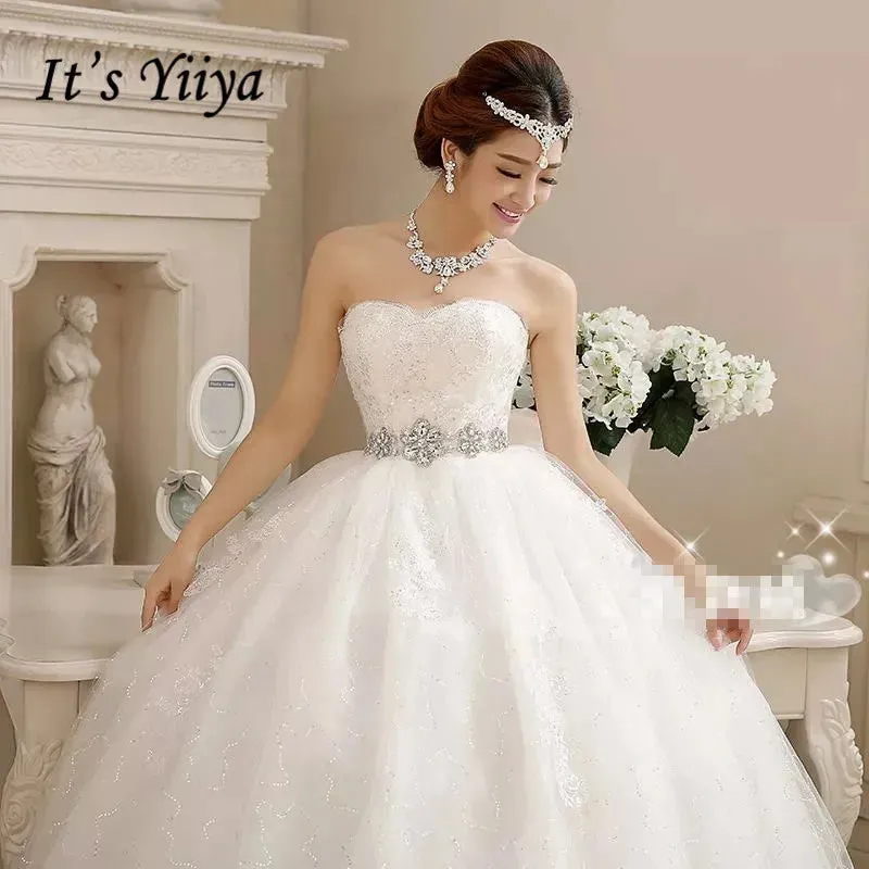 Plus size Sequins Red White Wedding Dresses Bride