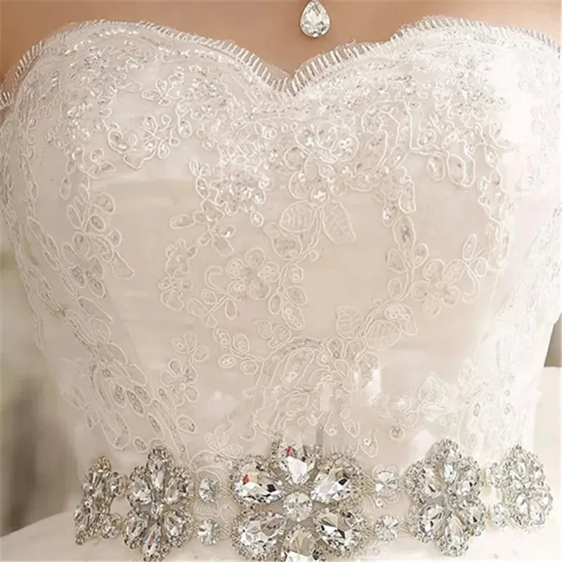 Plus size Sequins Red White Wedding Dresses Bride