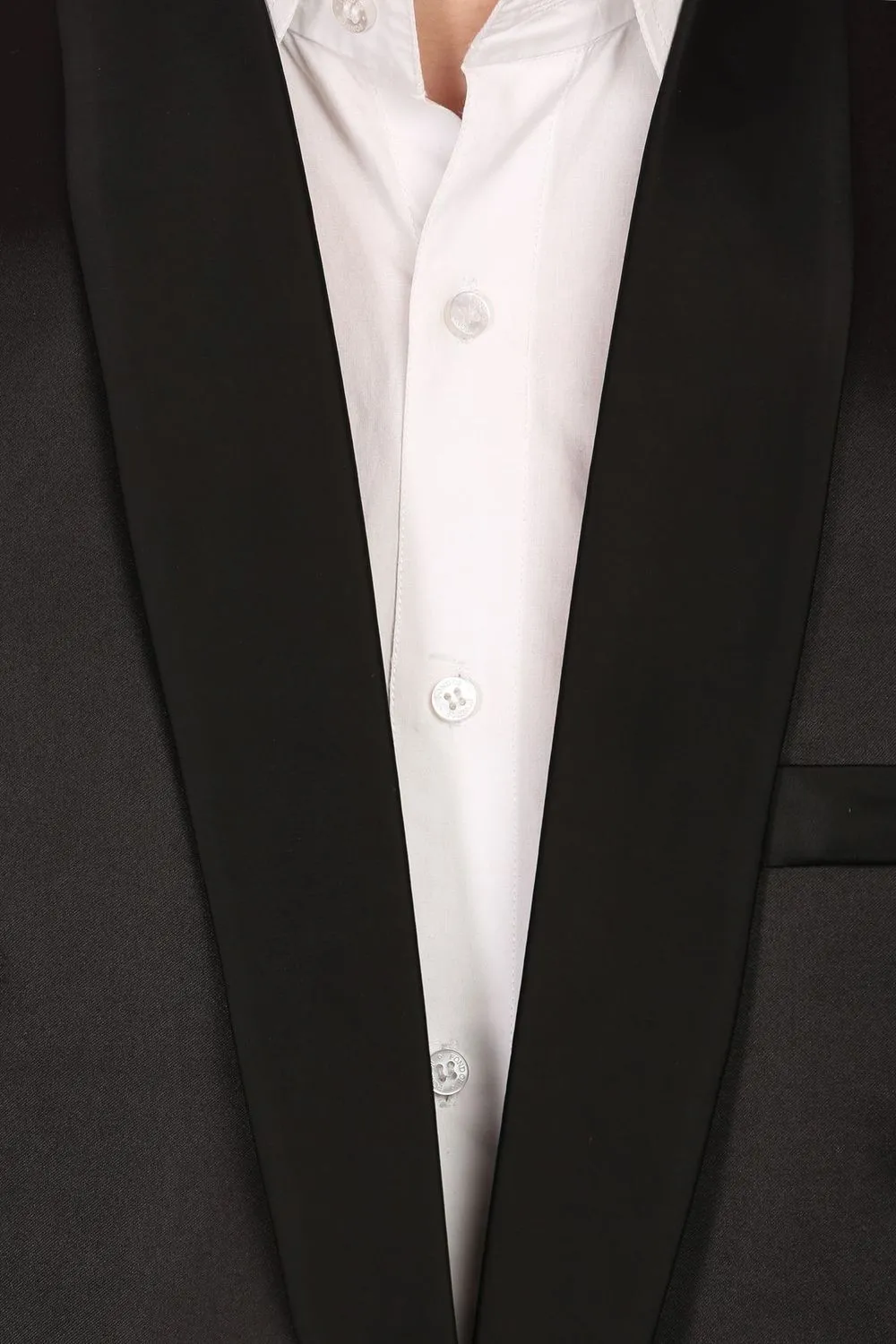 Poly Blend Black Tuxedo Suit