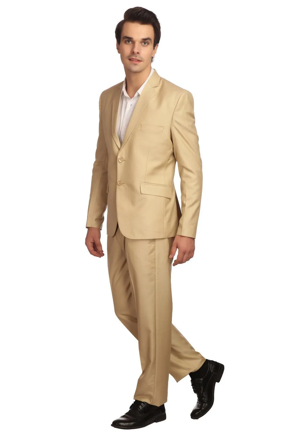 Poly Viscose Beige Suit