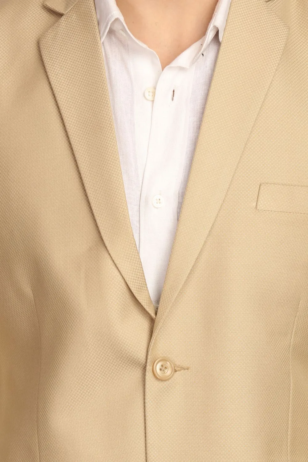 Poly Viscose Beige Suit
