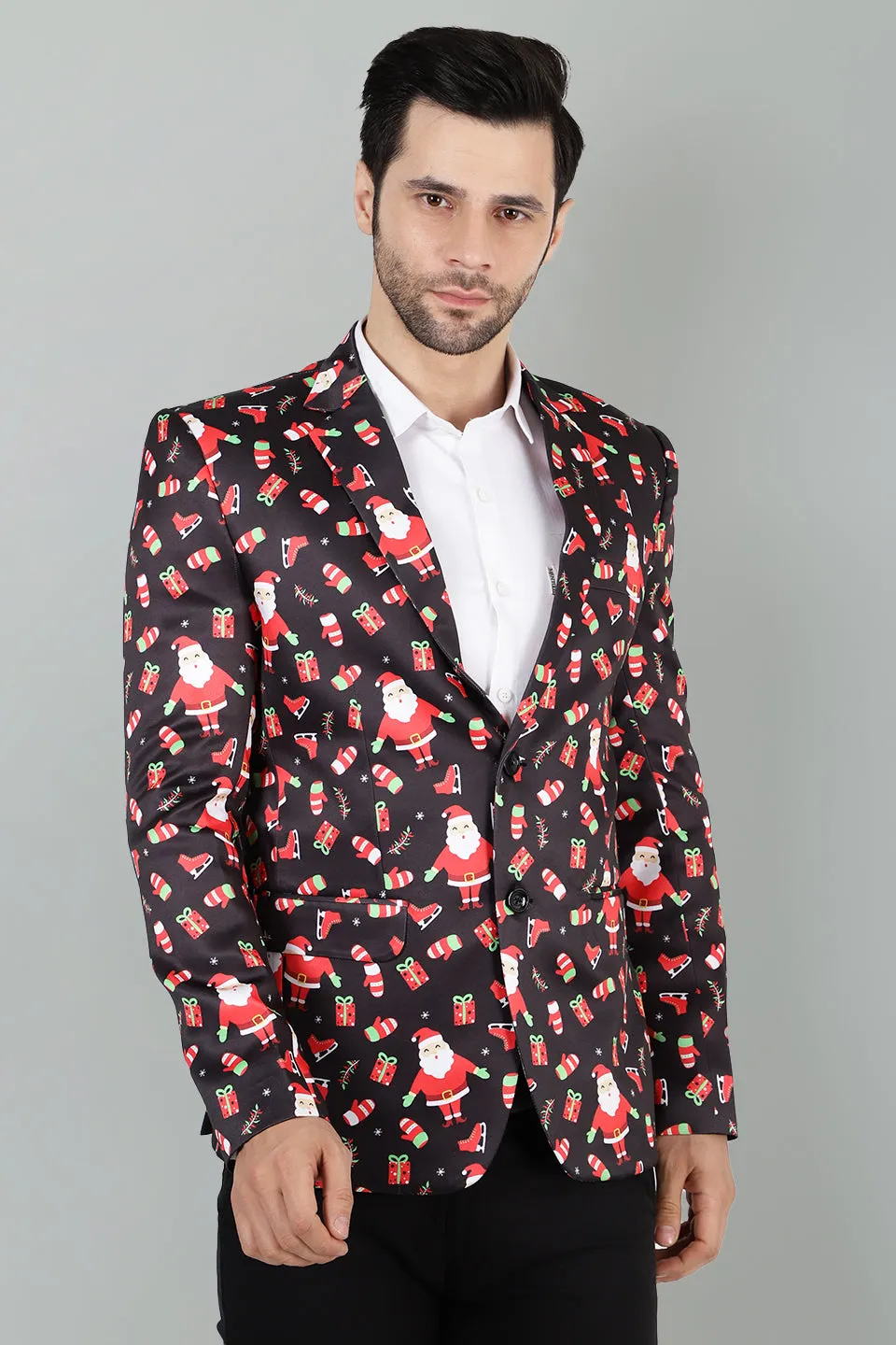 Polyester Christmas  Multicolored Blazer
