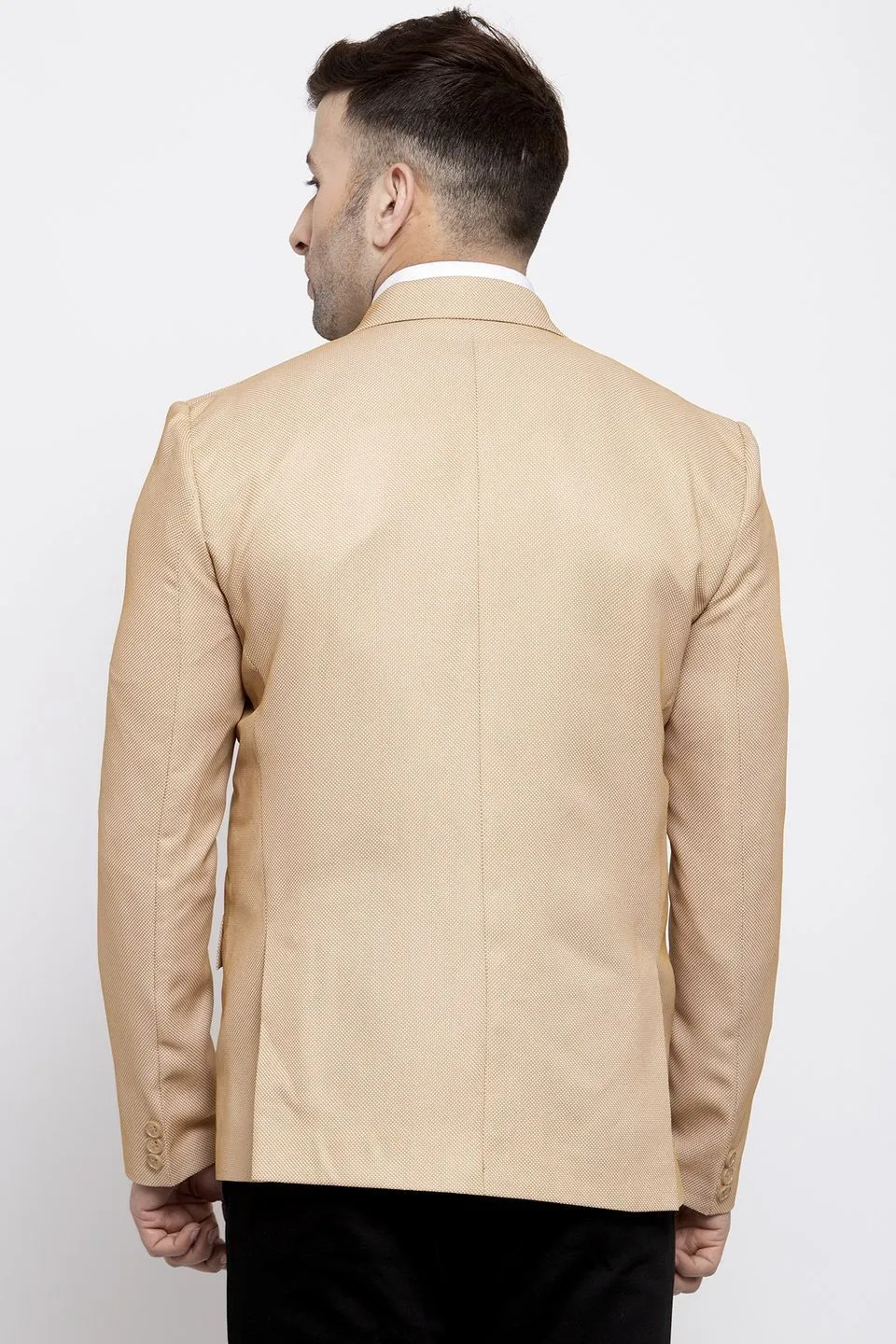 Polyester Cotton Beige Blazer
