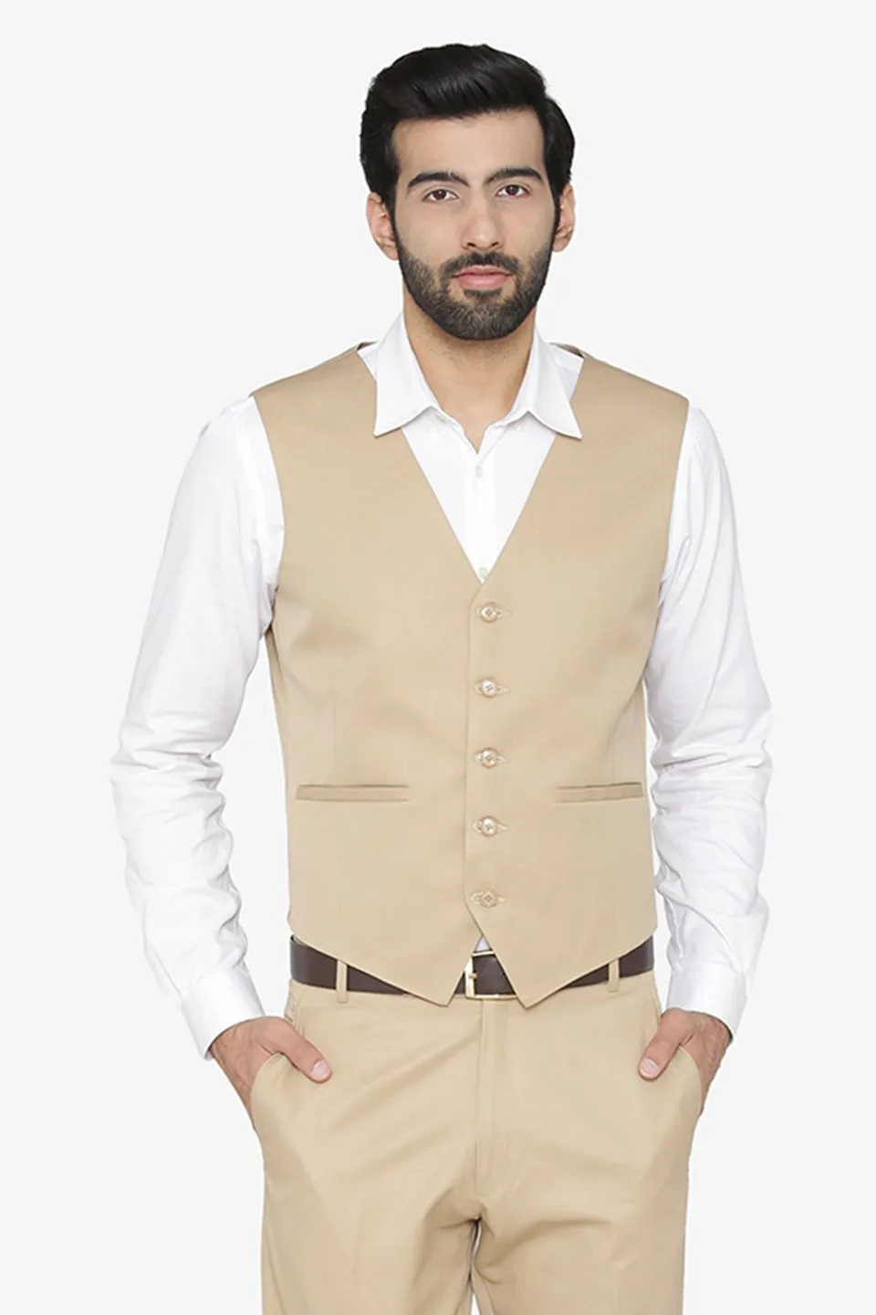 Polyester Cotton Beige Jacket