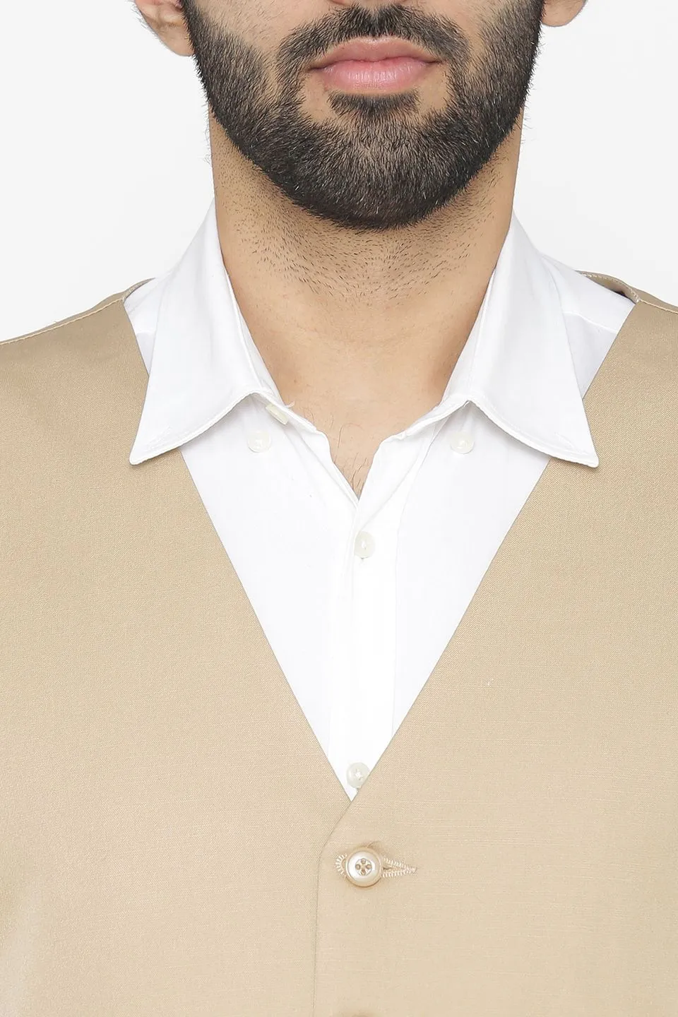 Polyester Cotton Beige Jacket