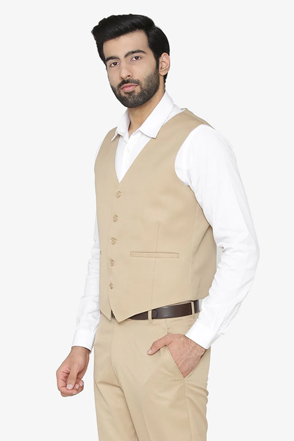 Polyester Cotton Beige Jacket