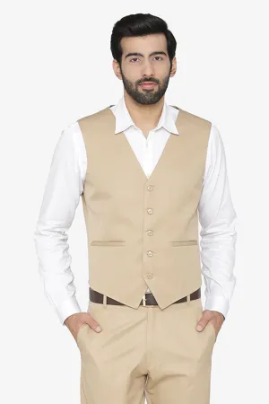 Polyester Cotton Beige Jacket
