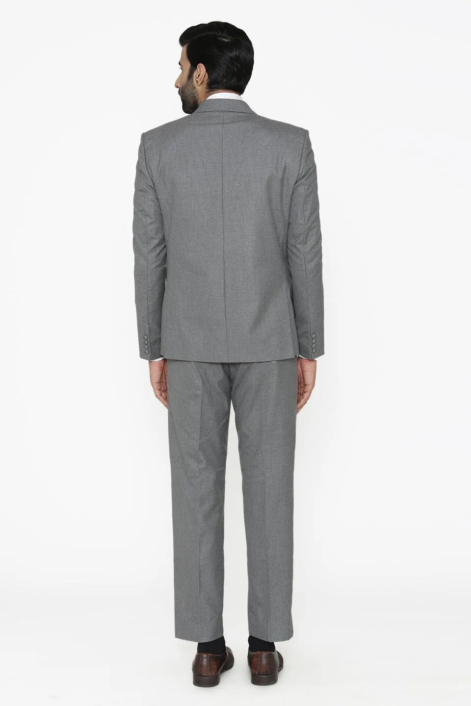 Polyester Cotton Grey Suit