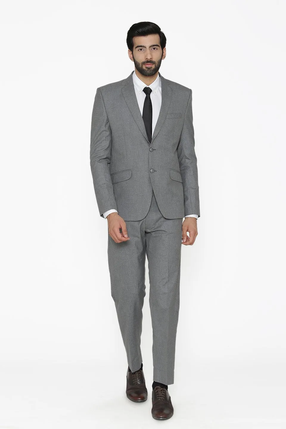 Polyester Cotton Grey Suit