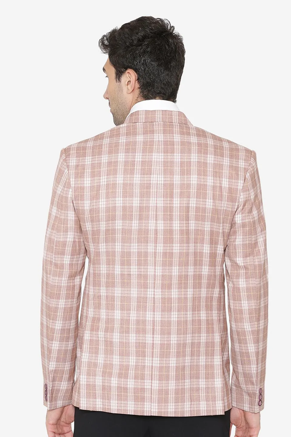 Polyester Cotton Light Brown  Blazer