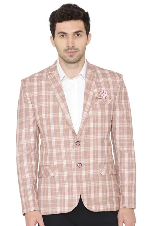 Polyester Cotton Light Brown  Blazer