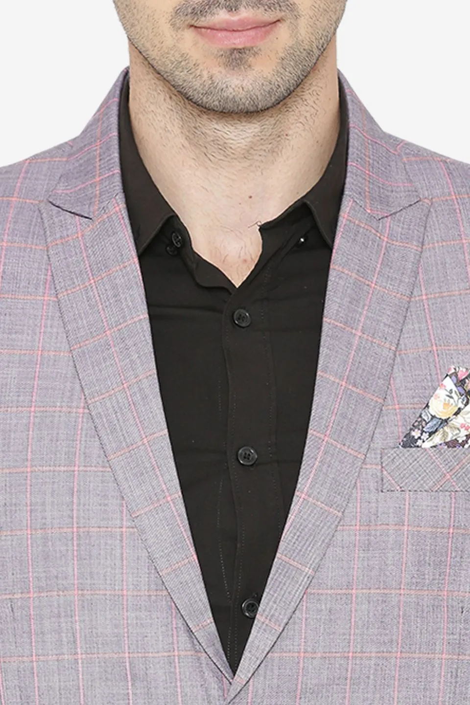 Polyester Cotton Purple  Blazer