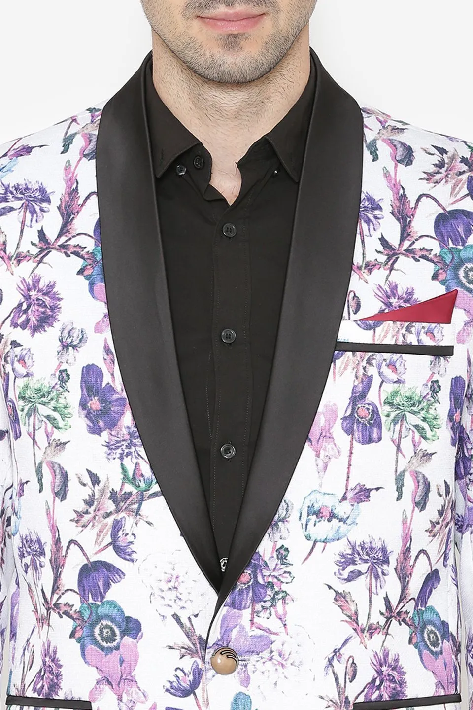 Polyester Fabric White Tuxedo