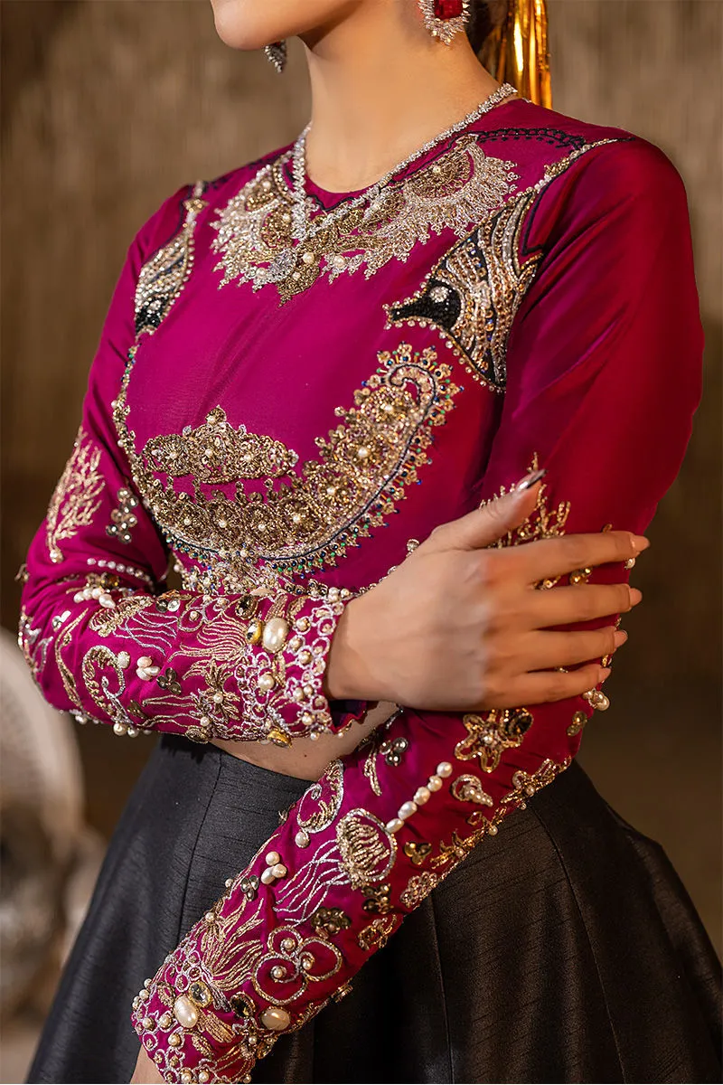 Raw Silk Black Lehenga Choli Pakistani Wedding Dresses