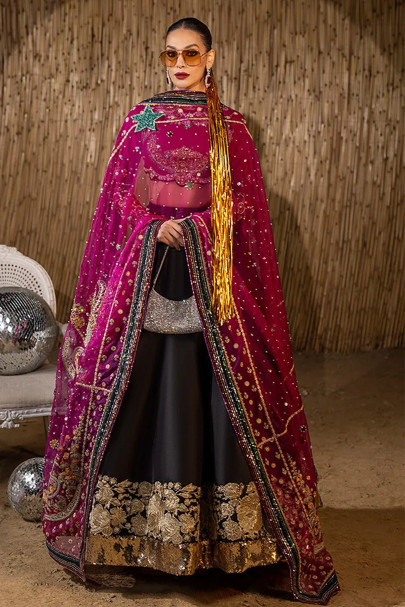 Raw Silk Black Lehenga Choli Pakistani Wedding Dresses