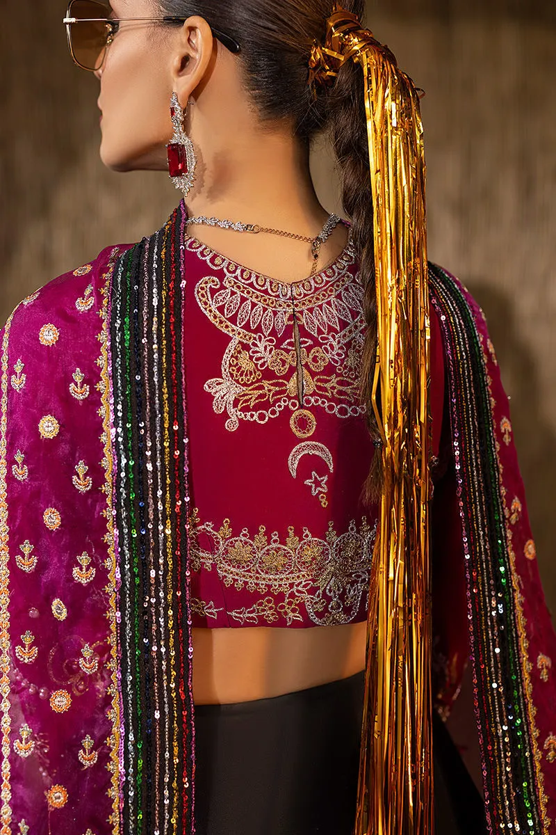 Raw Silk Black Lehenga Choli Pakistani Wedding Dresses