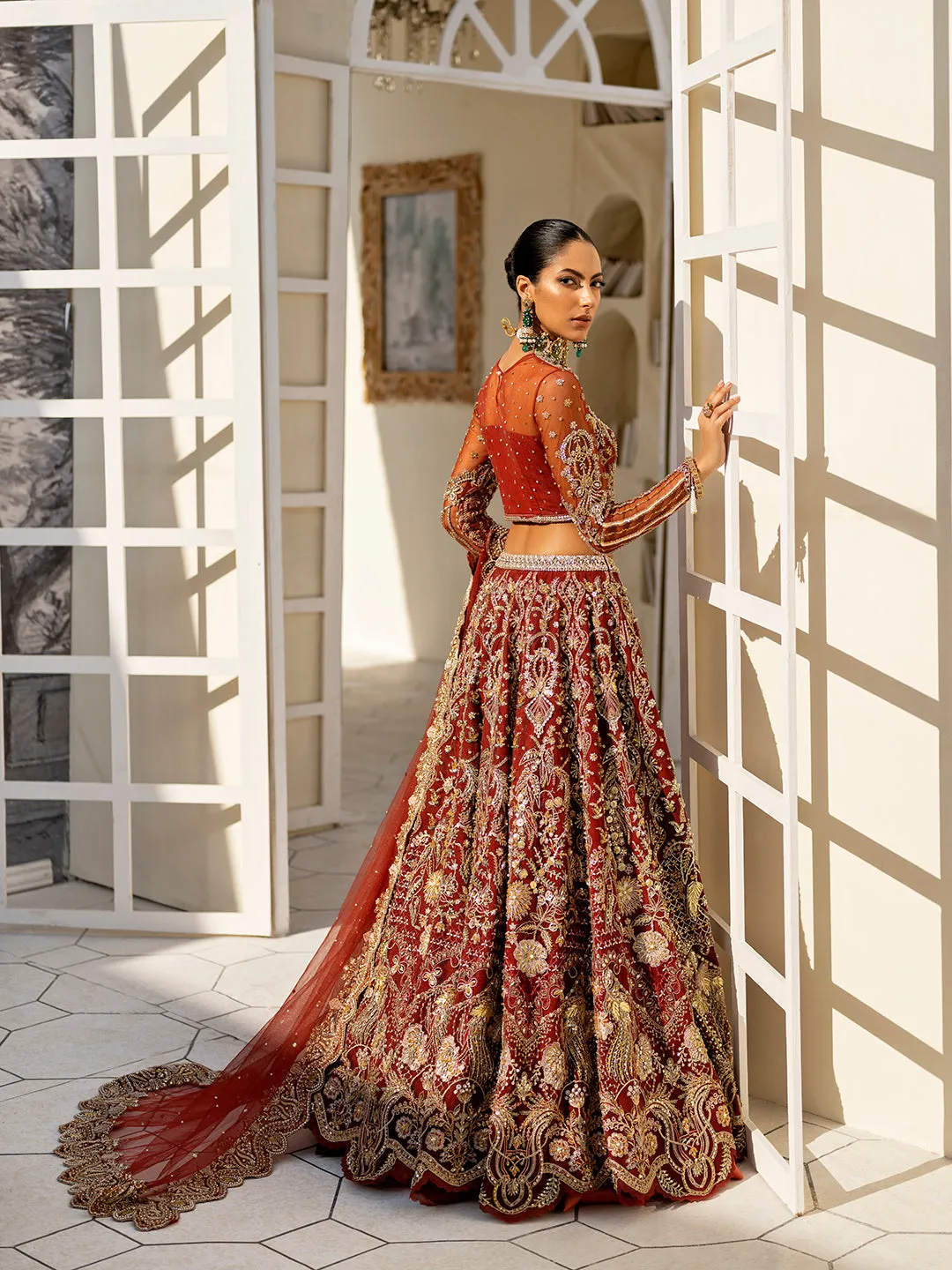 Red Bridal Lehenga Choli for Pakistani Wedding Dresses