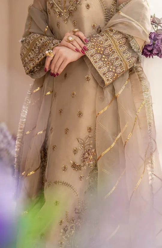 Regal Golden Heavily Embellished Pakistani Kameez Wedding Dress