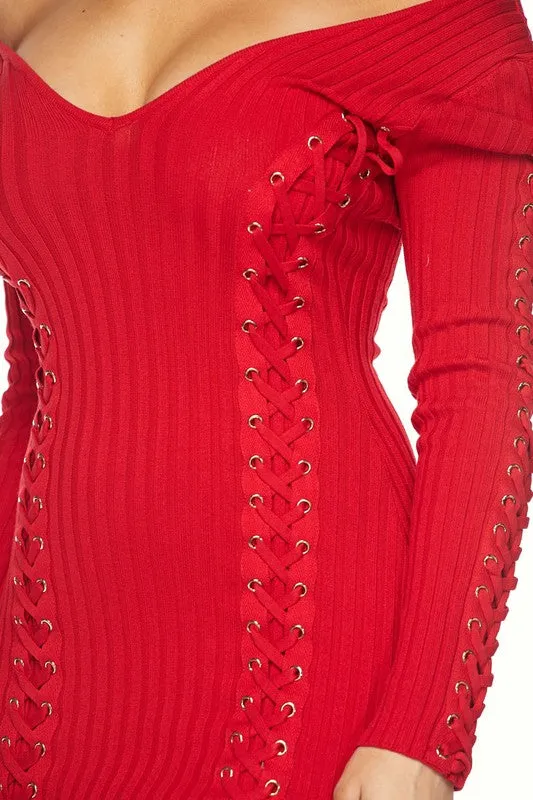Rhonda Lace Up Dress