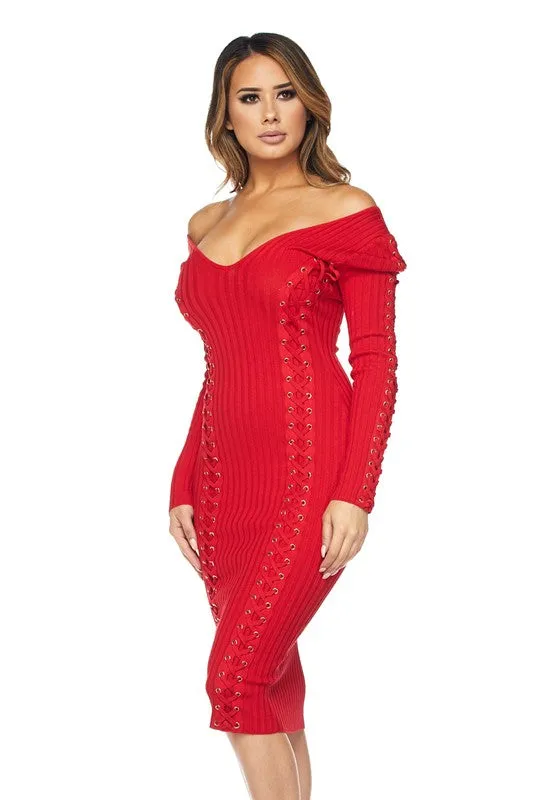 Rhonda Lace Up Dress