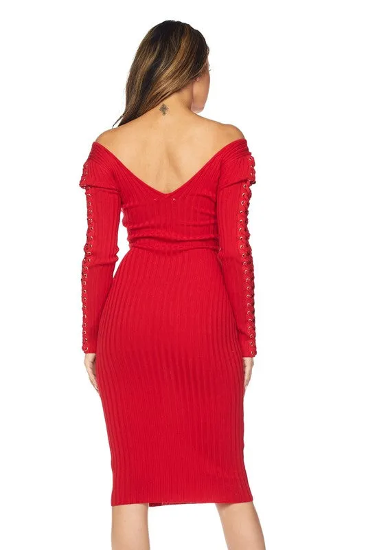 Rhonda Lace Up Dress
