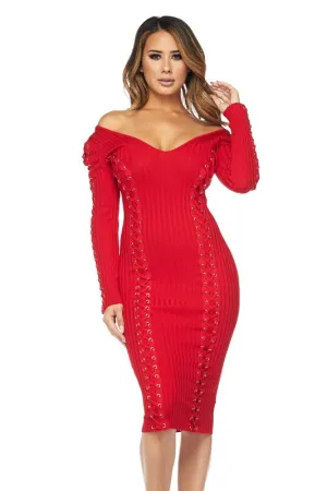 Rhonda Lace Up Dress