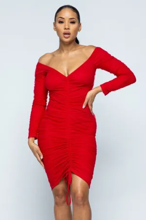 Riley Ruched Midi Dress