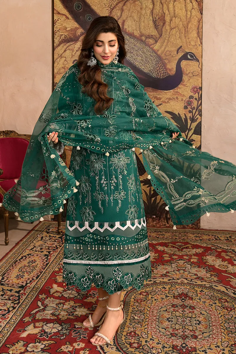 Royal Green Lawn Kameez Salwar in Pakistani Eid Dresses