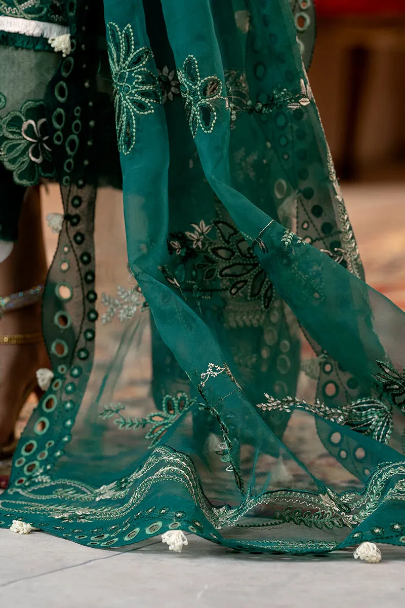 Royal Green Lawn Kameez Salwar in Pakistani Eid Dresses