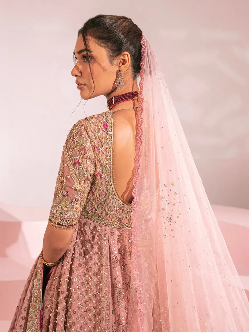Royal Pink Frock Lehenga for Pakistani Bridal Dresses