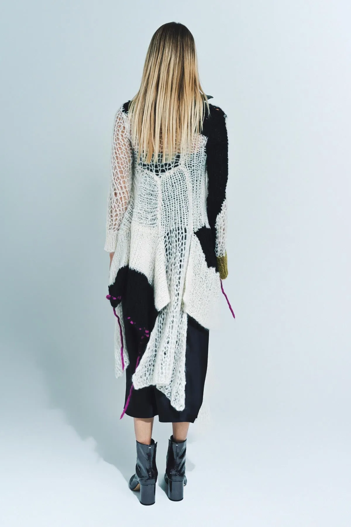 SACAI | WOOL MOHAIR KNIT DRESS