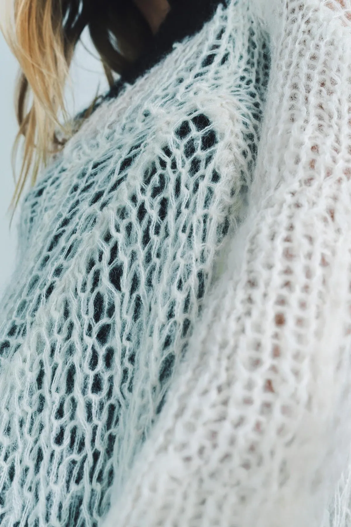 SACAI | WOOL MOHAIR KNIT DRESS