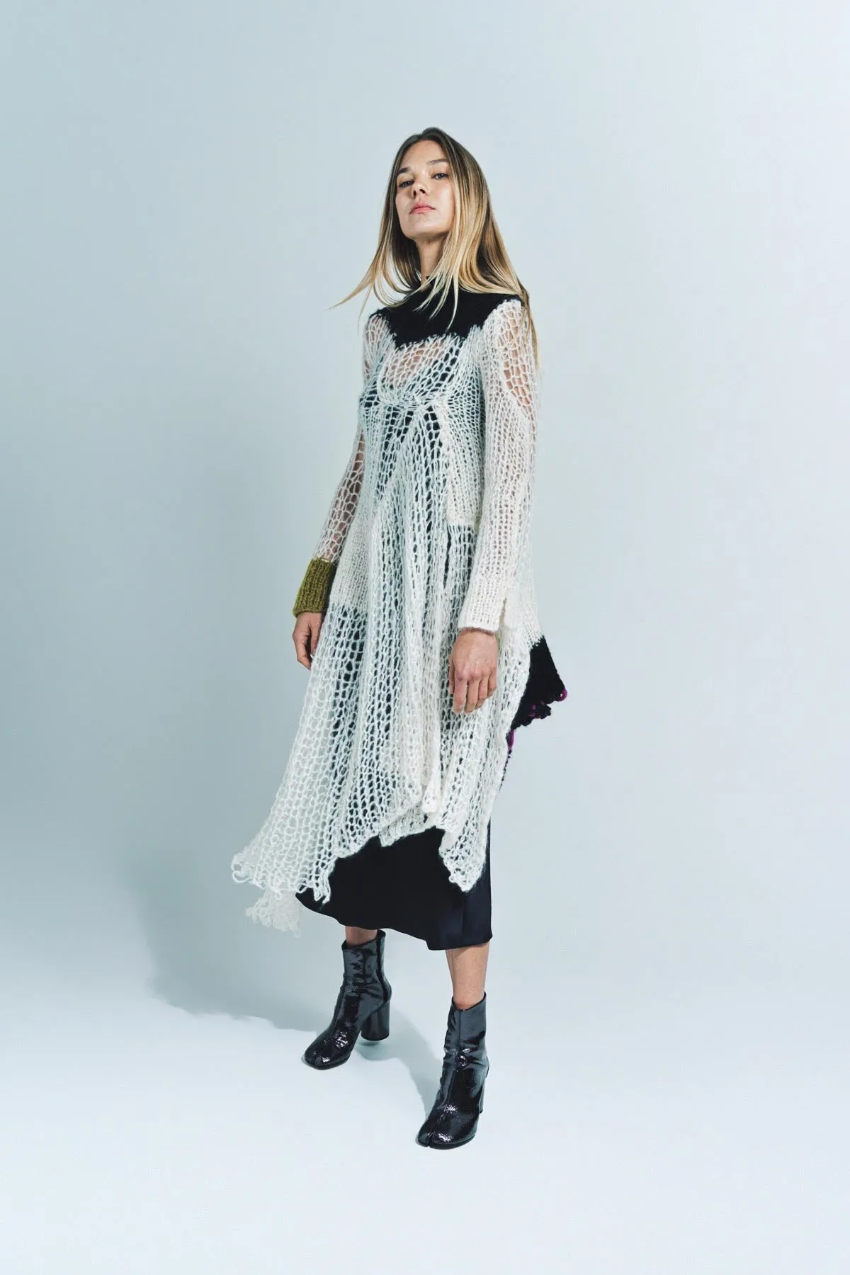 SACAI | WOOL MOHAIR KNIT DRESS