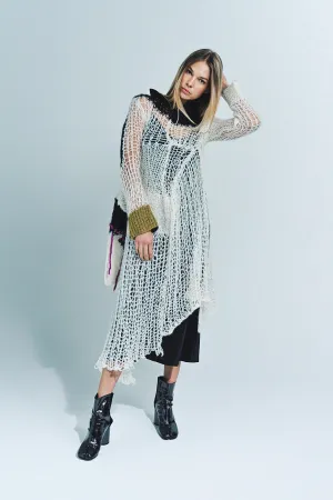 SACAI | WOOL MOHAIR KNIT DRESS