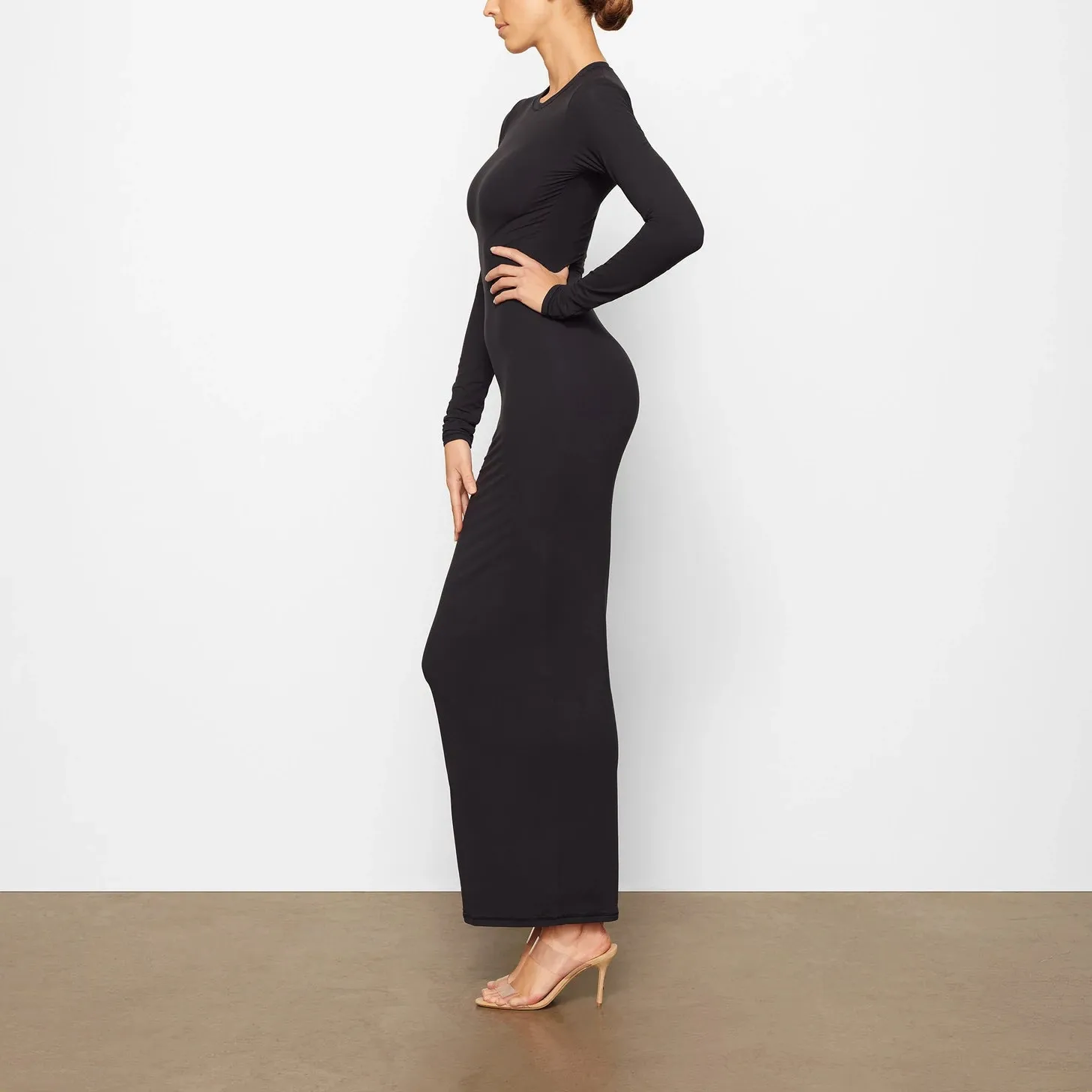 SKIMS - FITS EVERYBODY CREW NECK LONG SLEEVE DRESS