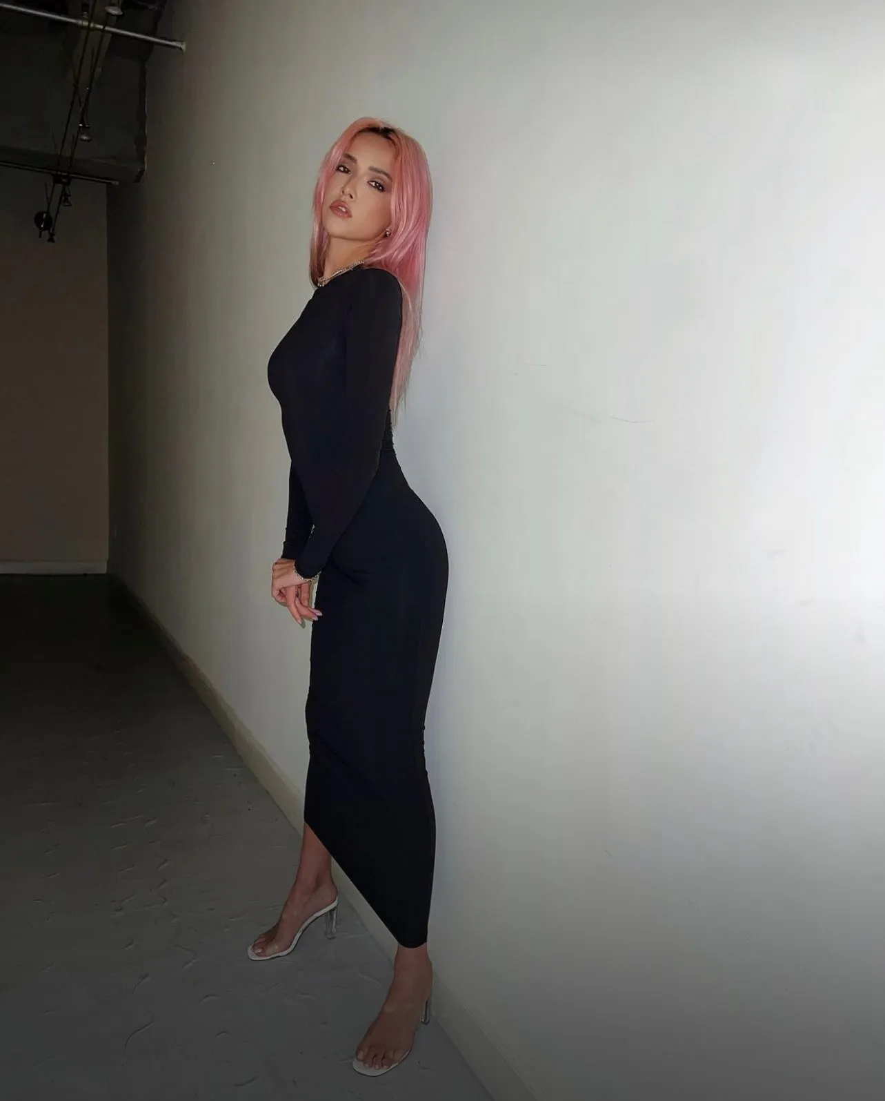 SKIMS - FITS EVERYBODY CREW NECK LONG SLEEVE DRESS