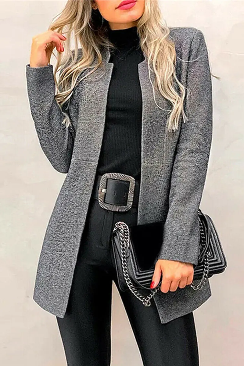 Solid Solid Color Half A Turtleneck Outerwear