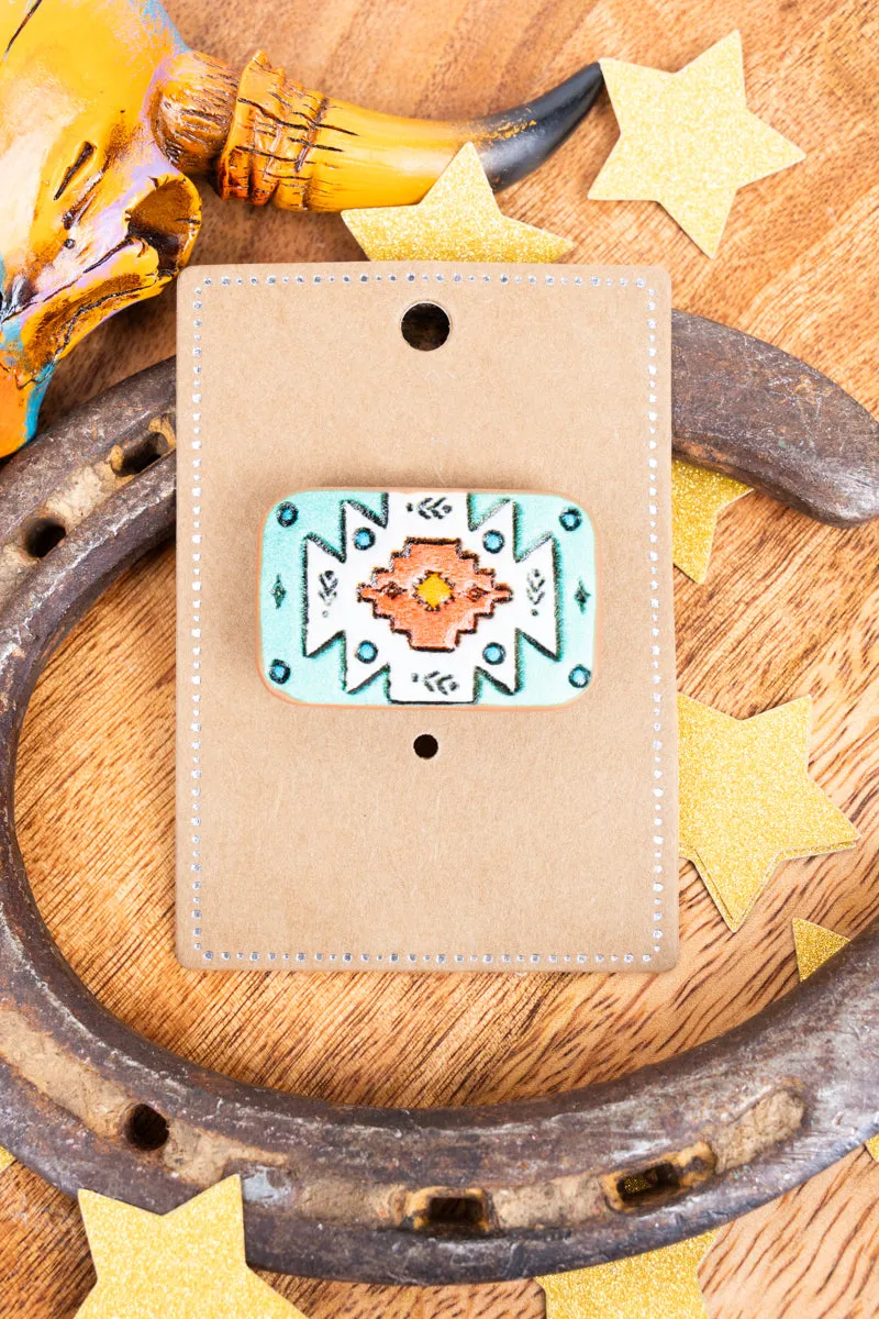 Steer Head Faux Leather Hat Pin