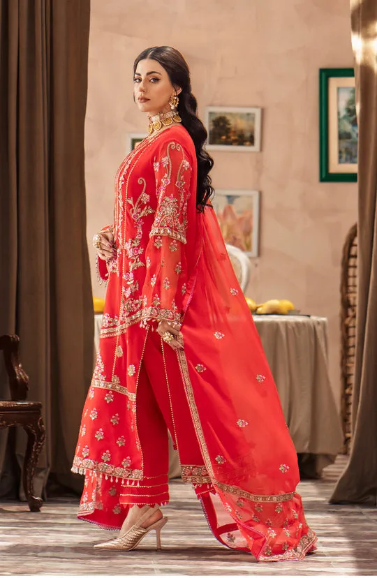 Stunning Red Embroidered Pakistani Salwar Kameez Wedding Dress