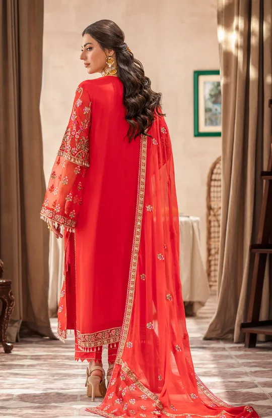 Stunning Red Embroidered Pakistani Salwar Kameez Wedding Dress