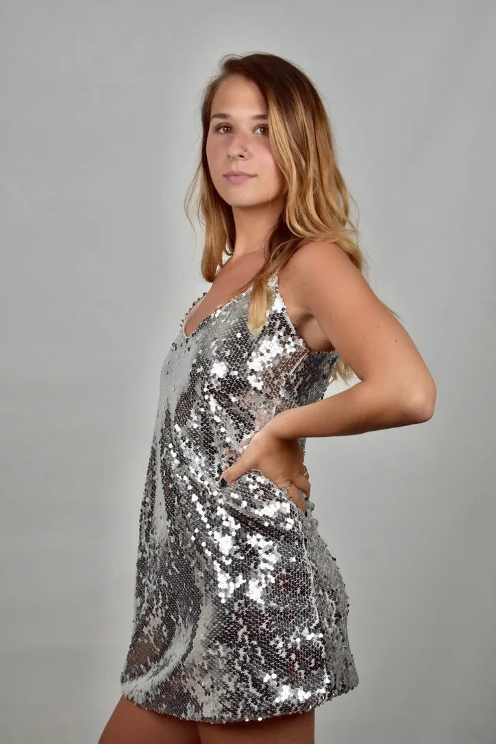 Sydney's Silver Sequined Dress